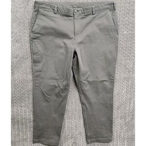 Duluth Trading Men's DuluthFlex Ballroom Khaki Pants Gray Size 42x32 Utility Fit